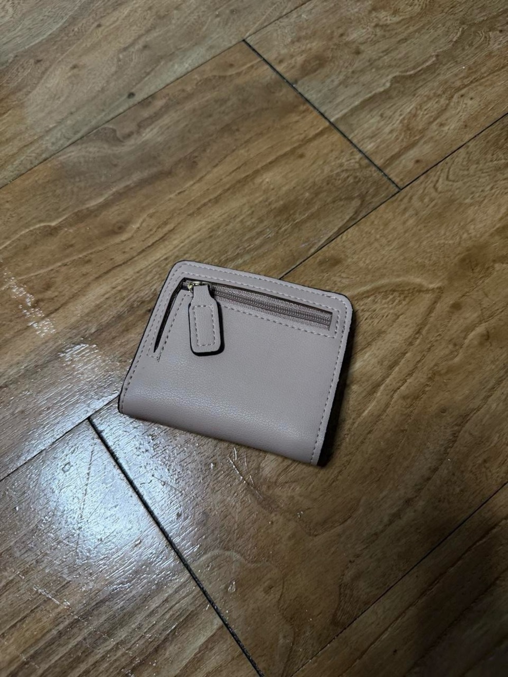 Compact Women’s Wallet - Light Beige/Pink
